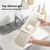 Silicone Faucet Drain Mat Kitchen Sink Splash Guard Multifunctional Fast Drying Faucet Drip Catcher Mat for Bathroom Washing Table Kitchen Countertop