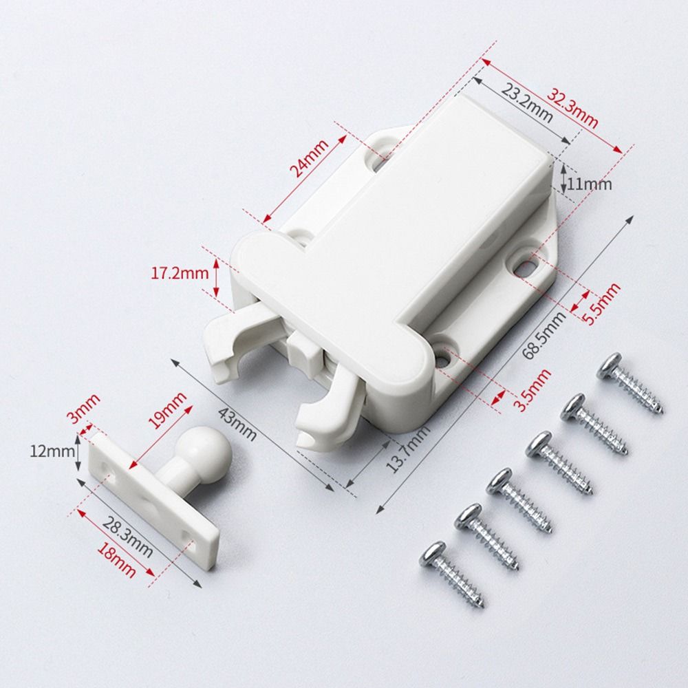 Panel Opener Closer Cabinet Catches Kitchen Accessories Door Bouncer Handle-free Push To Open