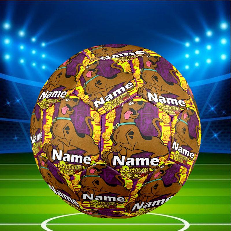 Custom Name Personalized Scooby Print Size 5 Soccer Ball Training & Match Football, for Team, Kicking, Gift for Football Enthusiasts