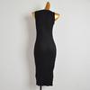 Summer New Round Neck Sleeveless Camisole Knitting Dress Women's Clothing Silm Slim Looking Mid Length Long Length Bodycon Dress