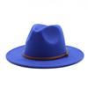 Men'S And Women'S White Woolen Top Hat Fashion Jazz Hat Felt Hat