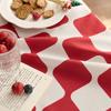 Праздничная красная клетчатая скатерть для Рождества, Нового года и свадеб