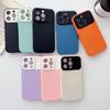 Чехол для телефона с большим окном и камерой для Iphone 14 12 13 Pro Max 11 14 Plus, шелковистый силиконовый чехол из микрофибры яркого цвета