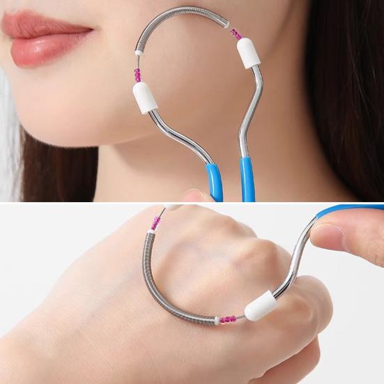 Устройство для удаления волос на лице для женщин, портативное ручное пружинное устройство для верхней губы, подбородка, лица, шеи, быстрые и эффективные инструменты для удаления волос