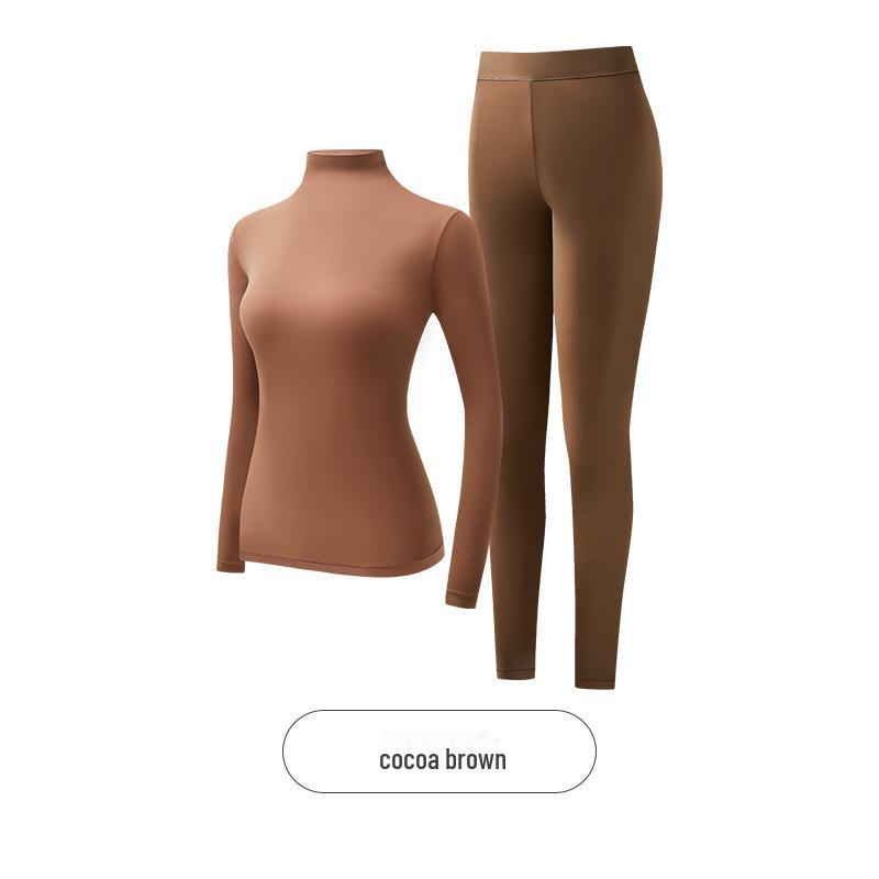 «Женский ультратонкий увлажняющий костюм с высоким воротником для осени/зимы»