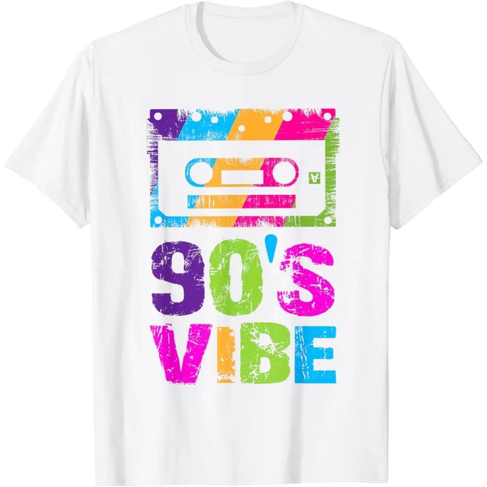 90s Vibe Vintage 1990s Music 90s Costume Party Nineties T-Shirt Graphic T Shirts Streetwear Vintage T Shirt Camisas