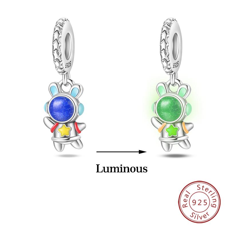 Copper Glow In The Dark Firefly Honeybee Star Charms Beads Fit Qikaola Original Bracelets Fine Diy Jewelry Gift