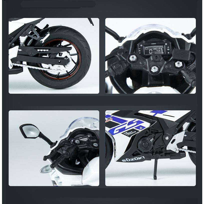 1/12 масштаб Suzuki GSX250R Тип двигателя, имитация литья под давлением, игрушечный дорожный автоцикл, коллекция автомобилей