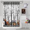 Vintage Halloween Shower Curtain Spooky Shower Curtain, Waterproof Halloween Bathroom Curtain Decor Shower Curtains for Bathro