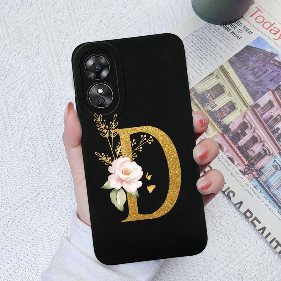 Милый чехол с буквами для OPPO A1 Pro A5 A9 2020 A15 A16 A17 A52 A53, мягкий силиконовый квадратный защитный чехол, бамперы с розовыми буквами для OPPOA17, чехол для телефона