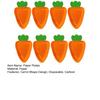 8Pcs Paper Plates Carrot Shape Cartoon Disposable Vegetable Tableware Thick Paper Trays Dishes Happy Easter