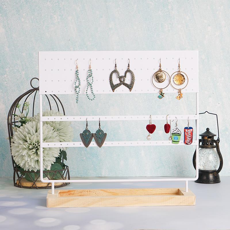 Новая металлическая стойка для ювелирных изделий на 144 отверстия + настольная стойка для сережек, колец, сережек, ожерелье, стойка для ювелирных изделий, витрина