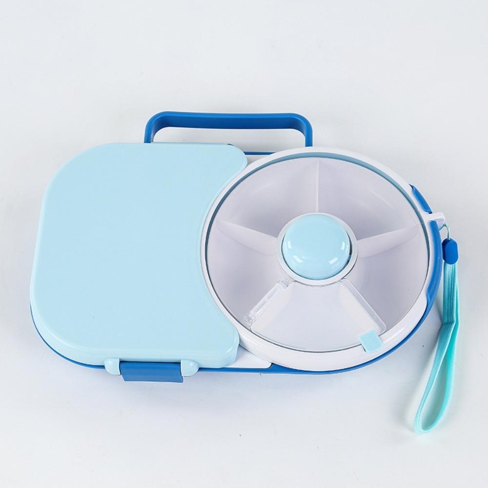 With 5 Compartments Rotating Lunch Boxes Moisture-Proof Rotating Snack Container Snack Spinner