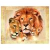 3D Алмазная вышивка животное Лев семья картина вышивка крестом круглый горный хрусталь картина домашний декор подарок
