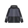 Color Block Water Resistant Loose Sports Windbreaker Men Outerwear Cold-Sand-Black Black AFDT637-2