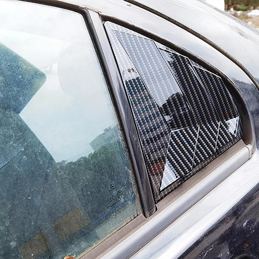 Car Rear Window Shutter For Mitsubishi Lancer EX X EVO 2008-2018 Side Vent Louver Cover Trim Accessories Carbon Fiber Style