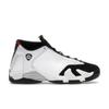 Кроссовки Air 14 Retro GS Black Toe 2024 Kids, белые, Varsity-красные, металлик-серебристые 487524-160