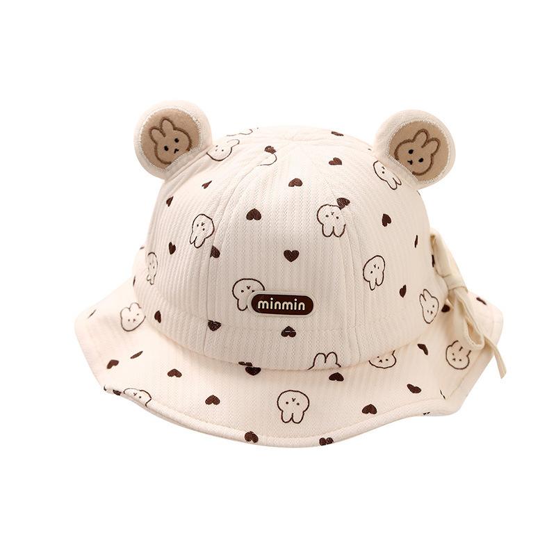 Kids Spring Autumn Sun Protection Bucket Hat Boys Girls Cute Shading Basin Cap Infant Toddler Four Seasons Universal Hat