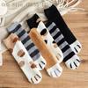 Middle Tube Coral Velvet Socks Thickened Sleep Socks  for Female Stay in the house