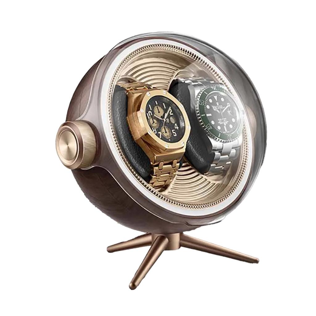 High End Silent Breathing Light Watch Winders Holder Open Lid Stop Run Anti Magnetic Extremely Watch Case Box Customized Logo