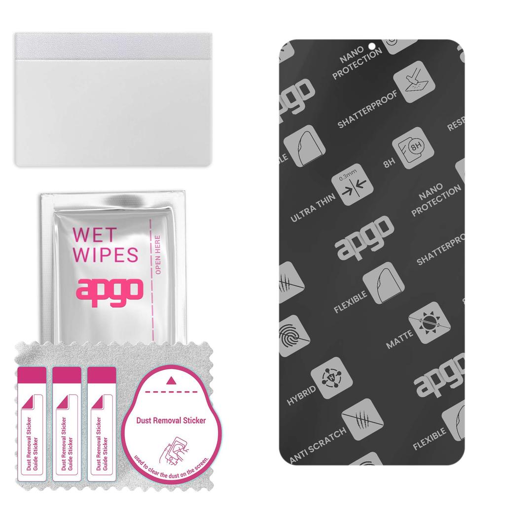 apgo MATTE Hybrid Protective Glass Compatible with T-Mobile Revvl V Plus 5G, Flexible Nano Glass, Great Replacement for Tempered Glass, Scratch-resist