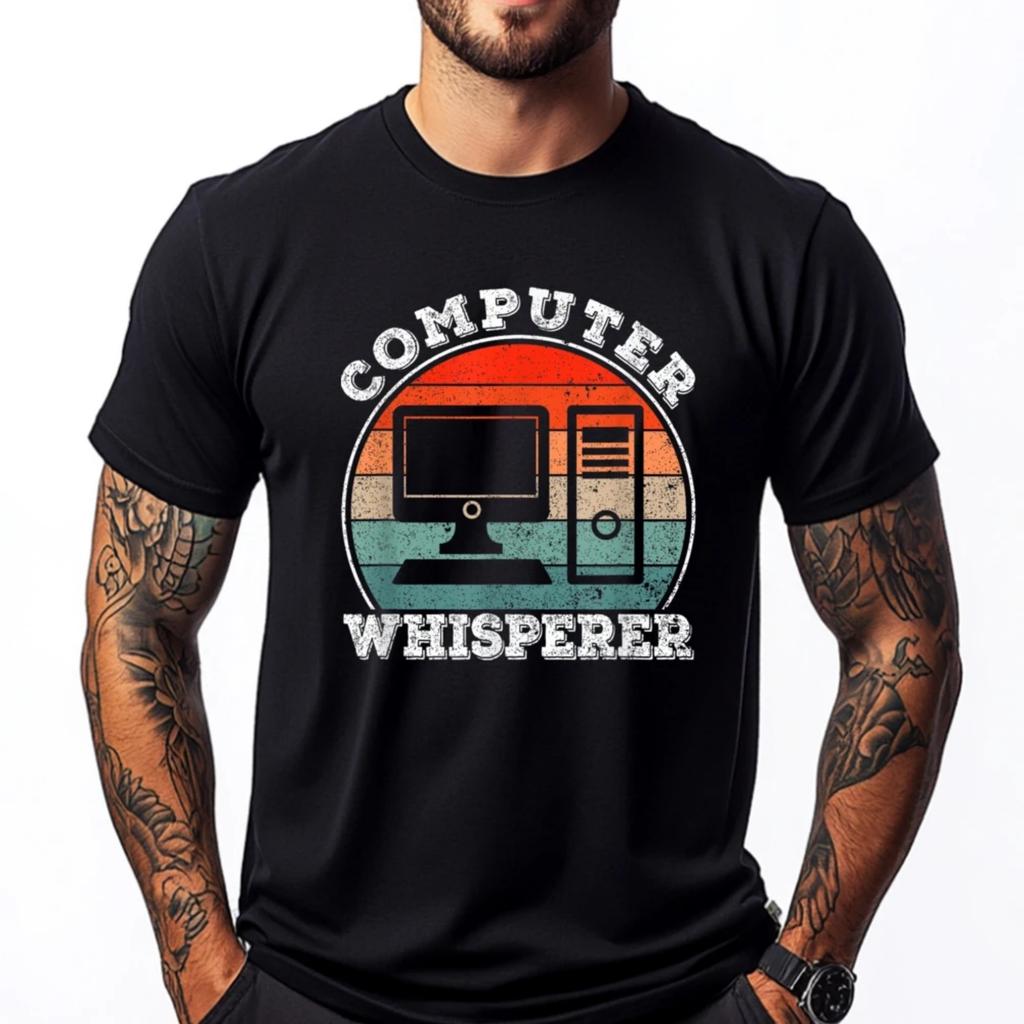 Programmer Computer Scientist Nerd Admin Computer Whisperer Black Graphic T Shirts New In Tops And T-Shirts National Flag Day