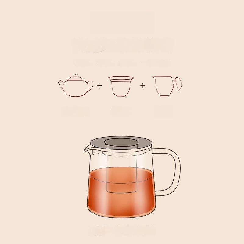 Кофейник Цветочный чайник Китайский чайник Pyrex Стеклянный нагревательный чайник Чайный сервиз Высококачественный кофейник из боросиликатного стекла