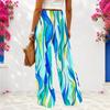 Women Plus Size Loose Fit Wide Leg Full Length Patchwork Printed Pants