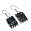 Black Tiger Eye Gemstone 925 Sterling Silver Jewelry Earring 1.58"