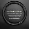 No Smell Thin For Geely ICON Steering Wheel Cover Genuine Leather Carbon Fiber 1.5TD I5 I6 I7 I9 BSG 300T   2022