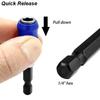 Quick Release Screwdriver Drill Bit Extension Magnetic 1/4 Head Transfer Lever Selflocking Adapter Rod for Electric Power Drill