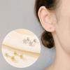 1Pair Gold Simple Earrings Silver Mini Small Flowers Ear Stud Piercing Jewelry