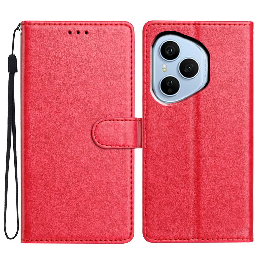 Для Honor 400 Pro 5G (Глобальный) Кожаный чехол-кошелек-подставка для телефона с удобным ремешком