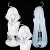 Fontaine Focalors Cosplay Wig Long Furina Wigs Blue White Curly Women Wigs Heat Resistant Hair Anime Wigs