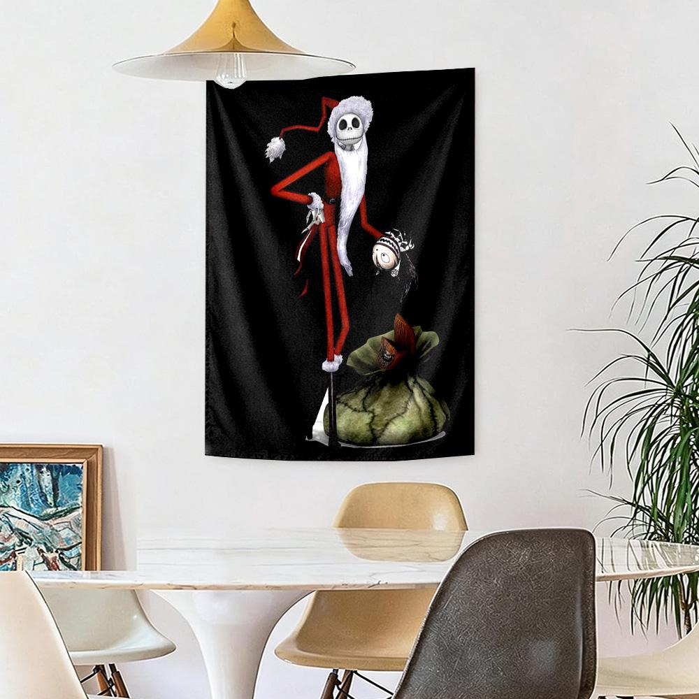 Christmas Nightmare Wall Decor Tapestry Art For Pet Memorial Birthdaywedding Party Backdrop Family Gift