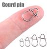 100PCS Stainless Steel Fishing Hanging Snap Silver Oval Split Rings Fishing Tools