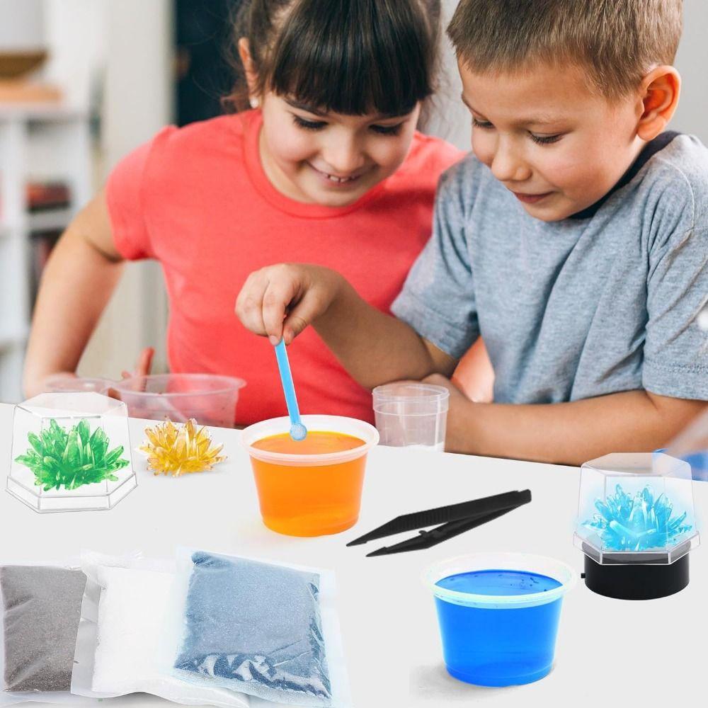 Vibrant Colored Crystals DIY Educational Science Toys Display Cases Crystal Making Kit Boys