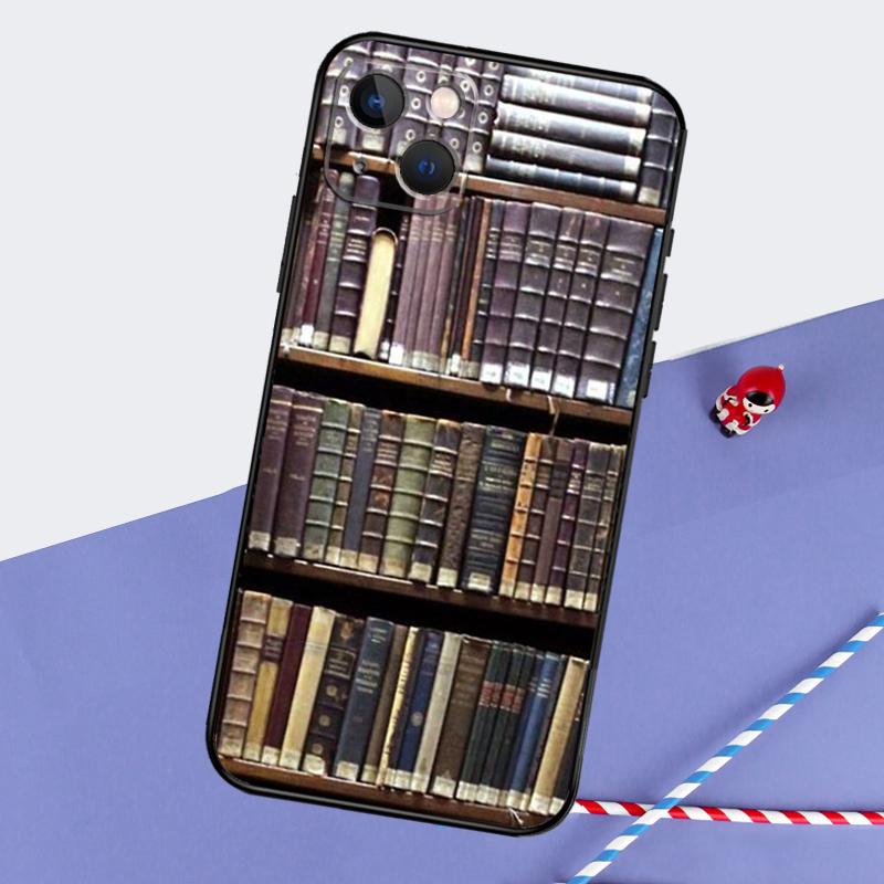 Винтажная КНИГА Книжный червь книжная полка Чехол для телефона Для iPhone 16 Pro 15 Pro 11 12 13 14 Pro Max Mini XR 16e 15 16 Plus Защитный корпус