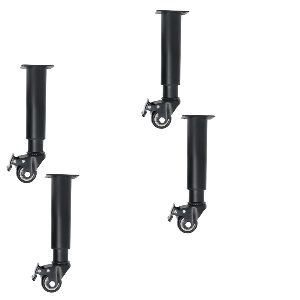 4 шт. Металлические регулируемые ножки для мебели Сверхпрочные сменные опорные ножки с поворотными колесиками Легко установить
