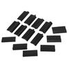 14PCS Contour Sanding Grip 3 Shapes Rubber Black Flexible Contour Polishing Tool for Woodworking
