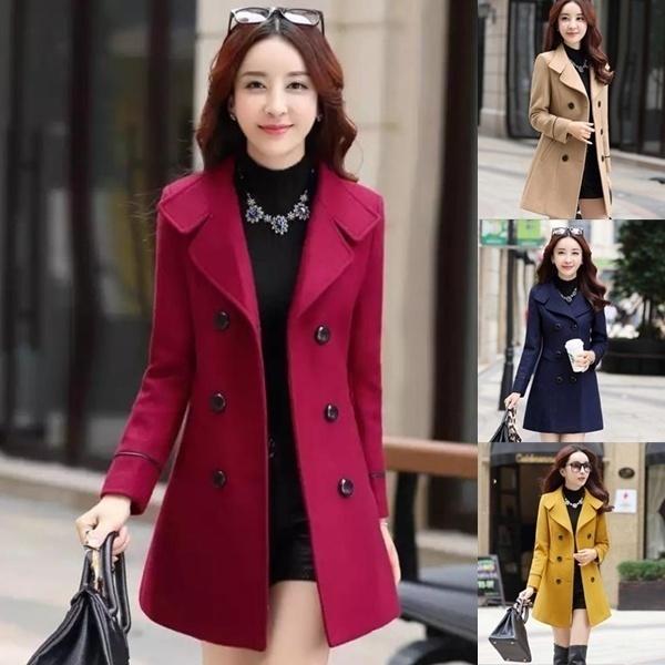 Модные осенне-зимние женские шерстяные пальто, женские пальто, элегантный шерстяной плащ, женская ветровка, верхняя одежда больших размеров