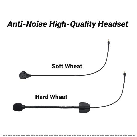 Motorcycle Intercom Accessories Hard Soft 2 in1 Earphone Mic For Freedconn TCOM-SC/VB FDC-01VB COLO T-MAX T-REX Any Face Helmet