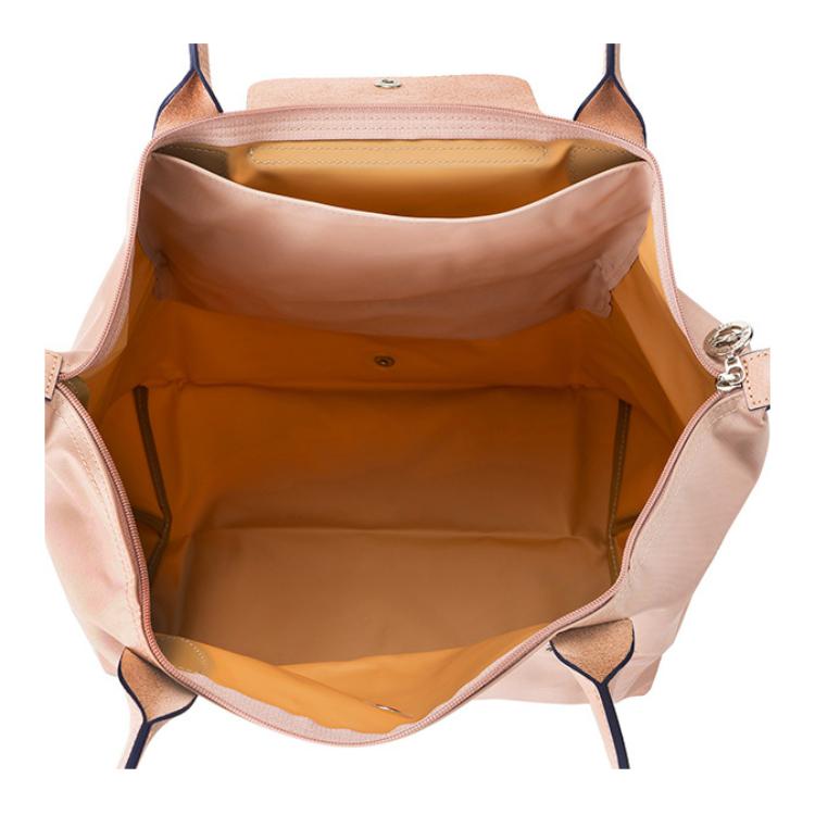Longchamp Сумка-тоут Le Pliage Club 31 с длинными ручками, клапаном на молнии и вышитым логотипом, женская, цвет Боярышник-Белый 1899619566