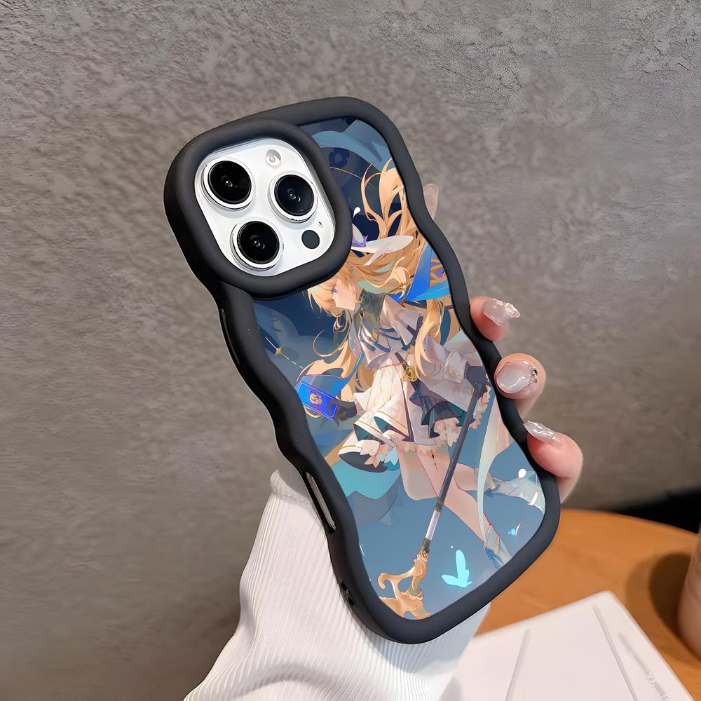 Wuthering Waves Phoebe Phone Case for iPhone 17 16 15 14 13 12 11 Air Pro Max Plus Wavy Edge TPU Colorful Cover Luxury Cover