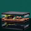 Anti Escape Lizard Habitat Terrarium Transparent Spider Breeding Box Reptile Feeding Box  Hamster