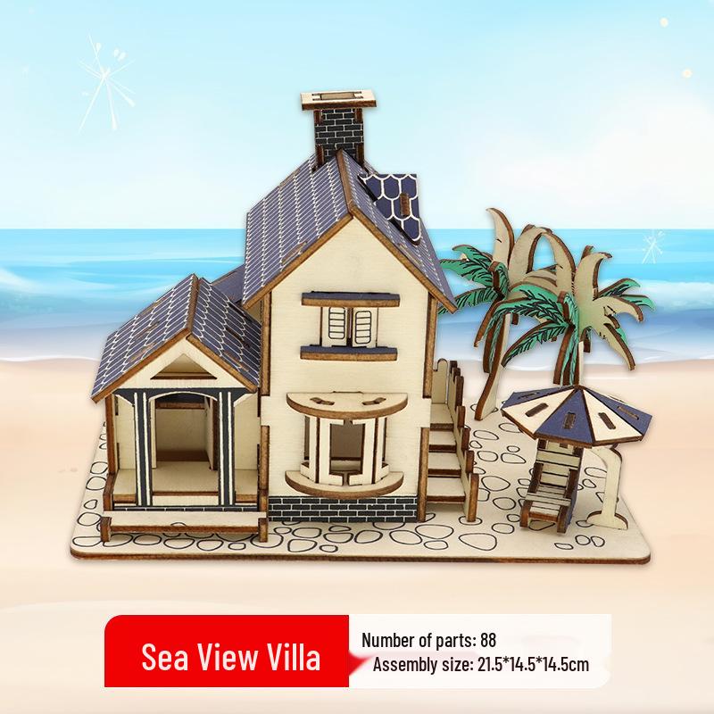 3D Деревянный Пазл Колесо Обозрения - Развивающий DIY Подарок для Детей