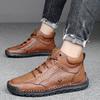 New Handmade Leather Men Boots Outdoor Design Sneakers Man Breathable Casual Leather Shoes Men Ankle Boots Plus Size 48