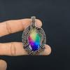 Rainbow Solar Quartz 999 Copper Wire Wrapped Pendant, Handmade Gemstone Pendant Jewelry, Gifts For Wife Brand New Pendant