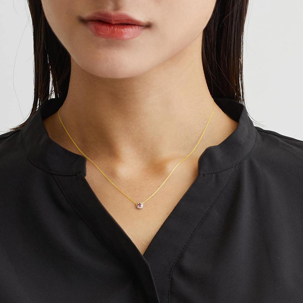 Necklace Diamond K18 Gold Birthstone Sapphire [Lara Christie] Lp56-0001-yg-09
