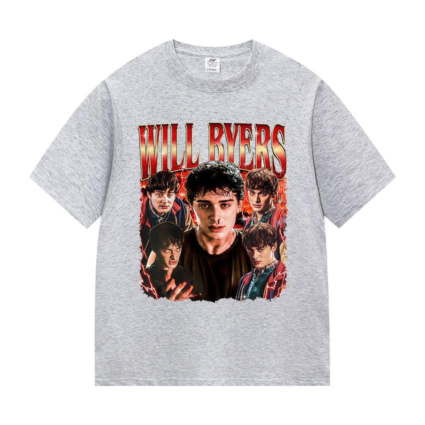 Tv Series Will Byers Graphic T Shirt Unisexs Vintage High Quality Fashion Tshirts Unisex 100 Cotton Short Sleeve TShirt Streetwear